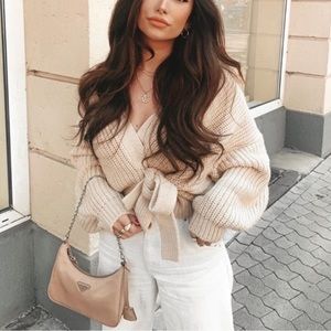 Zara cropped belted cardigan - bloggers fave!